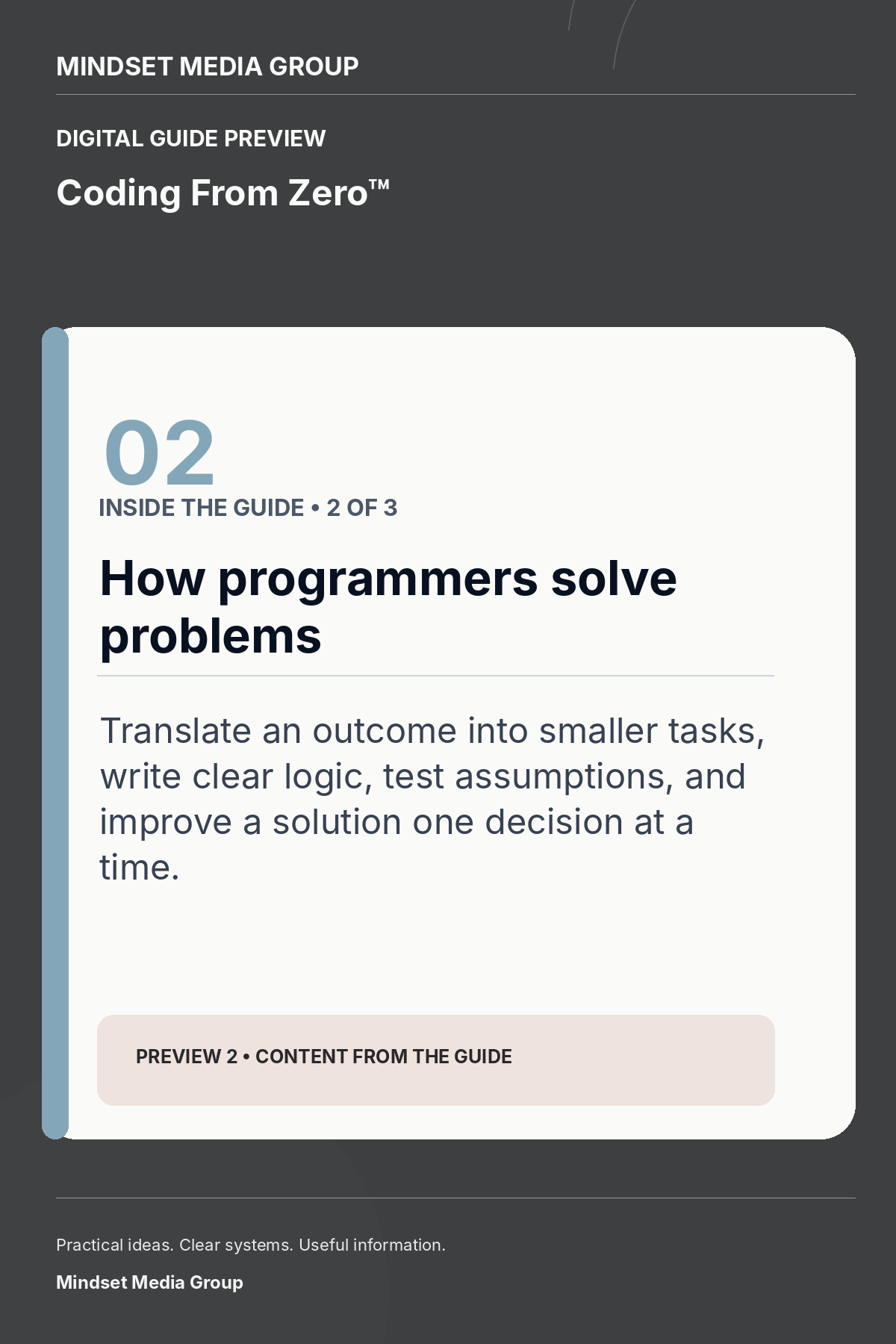 Coding From Zero™ — Preview 02 of 3 — content from the guide