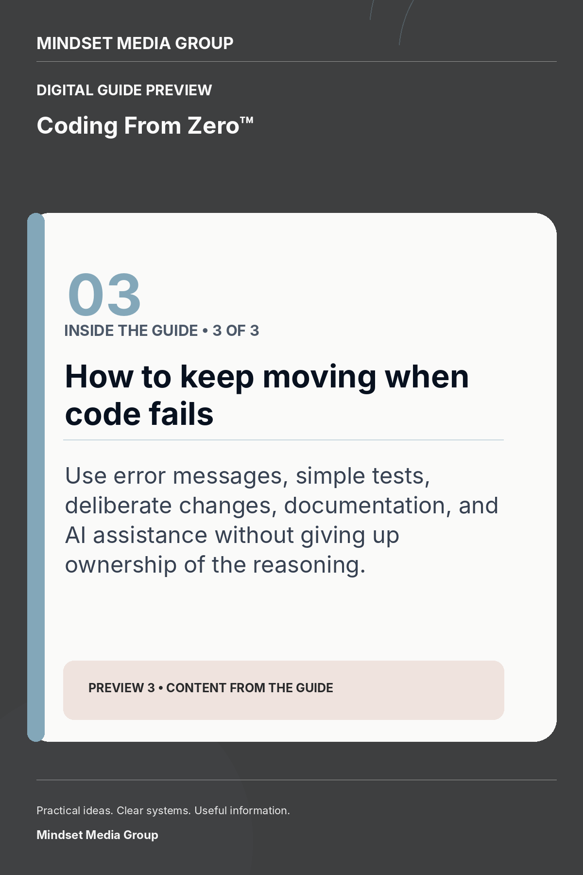 Coding From Zero™ — Preview 03 of 3 — content from the guide