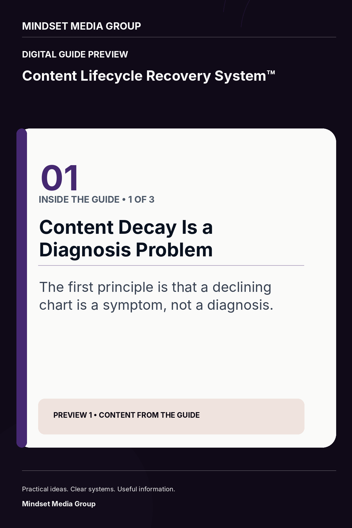 Content Lifecycle Recovery System™ — Preview 01 of 3 — content from the guide
