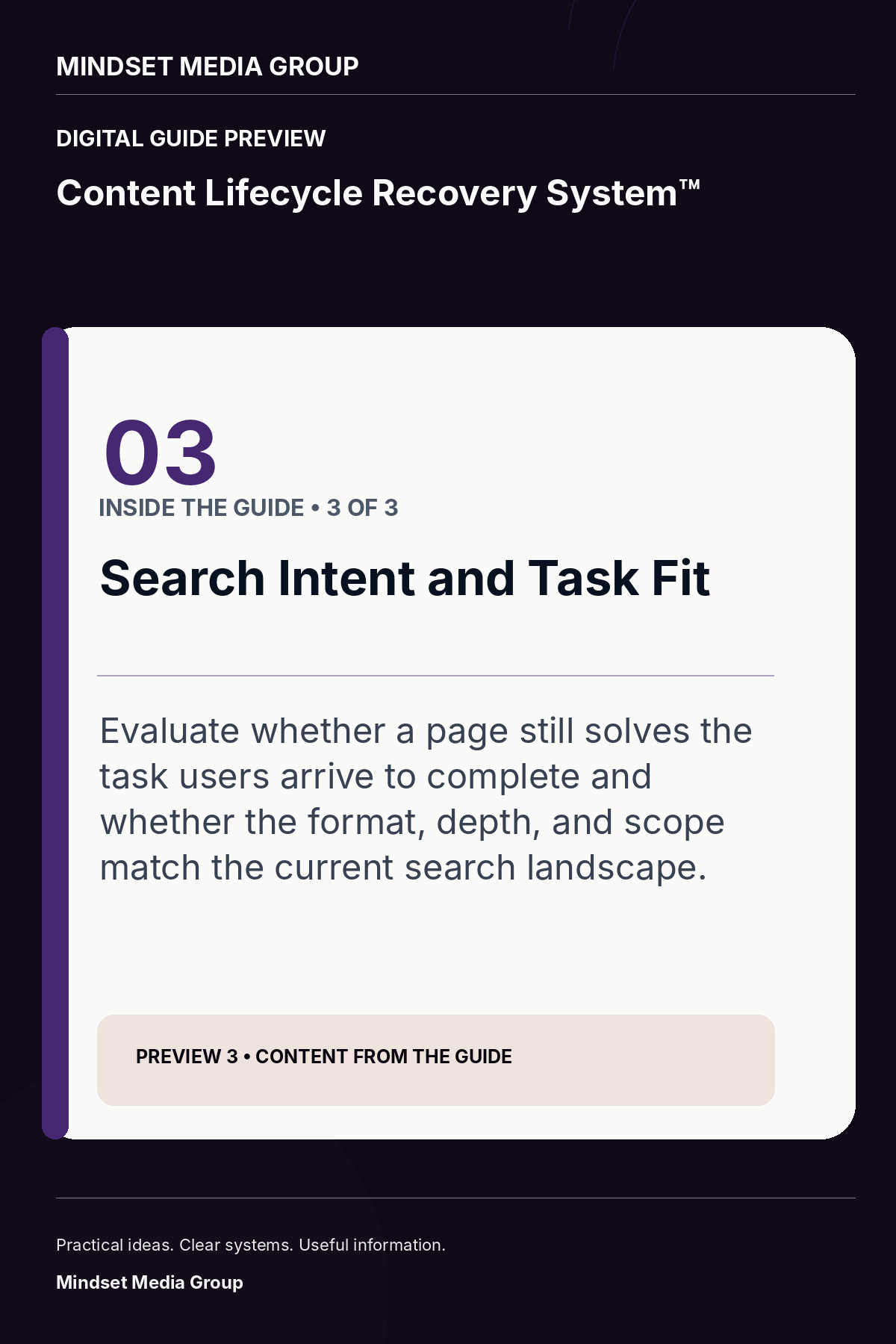 Content Lifecycle Recovery System™ — Preview 03 of 3 — content from the guide