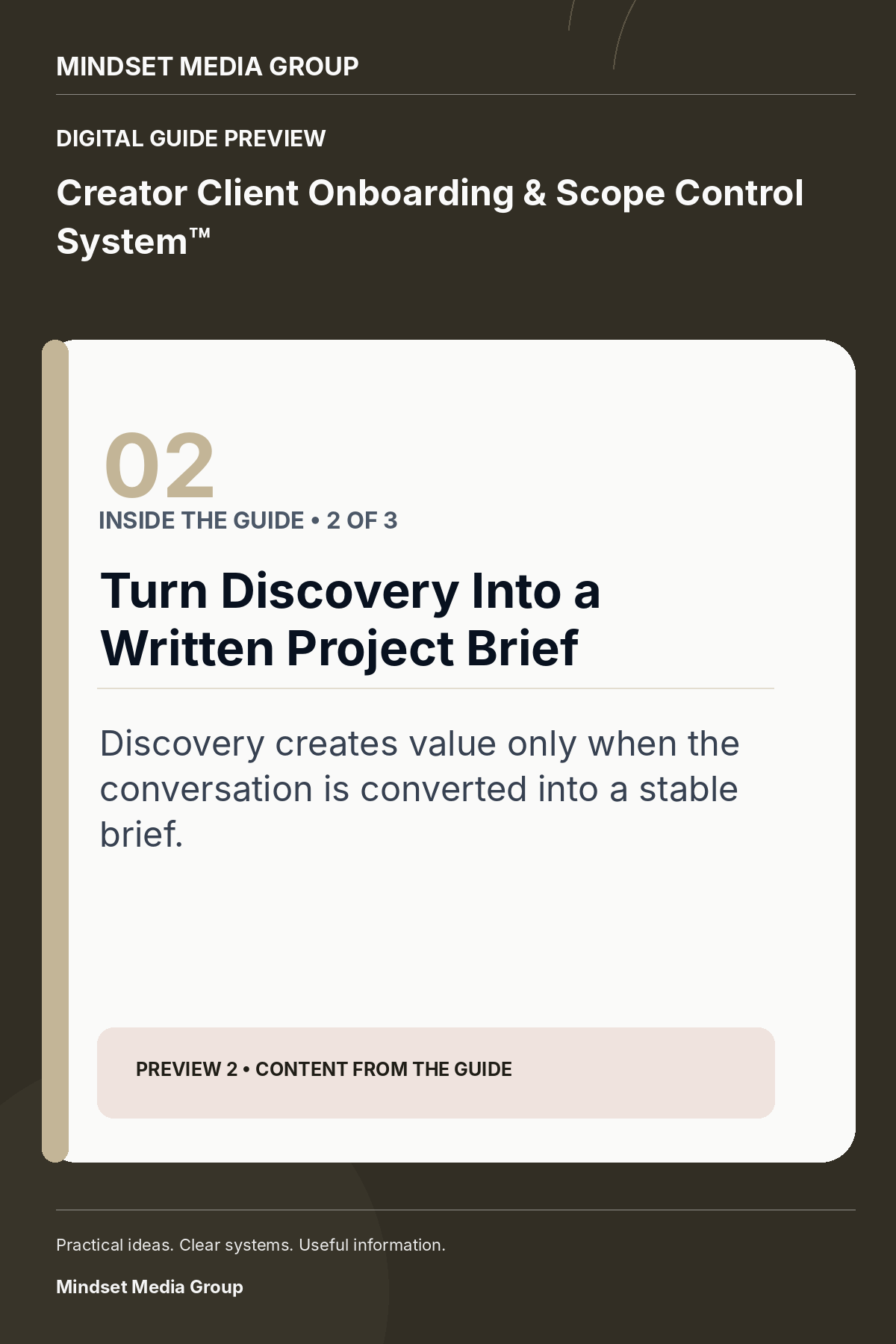 Creator Client Onboarding & Scope Control System™ — Preview 02 of 3 — content from the guide