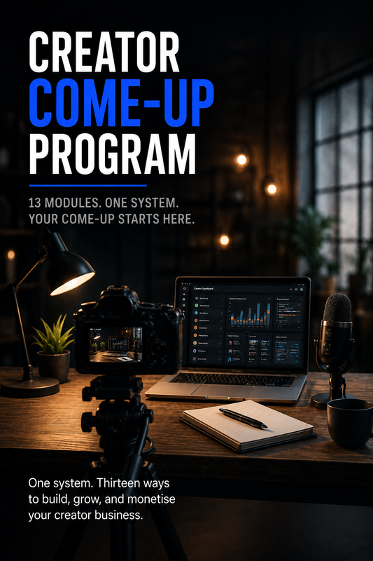 The Creator Come-Up™ — Complete 13-Module Program — portrait cover by Mindset Media Group™