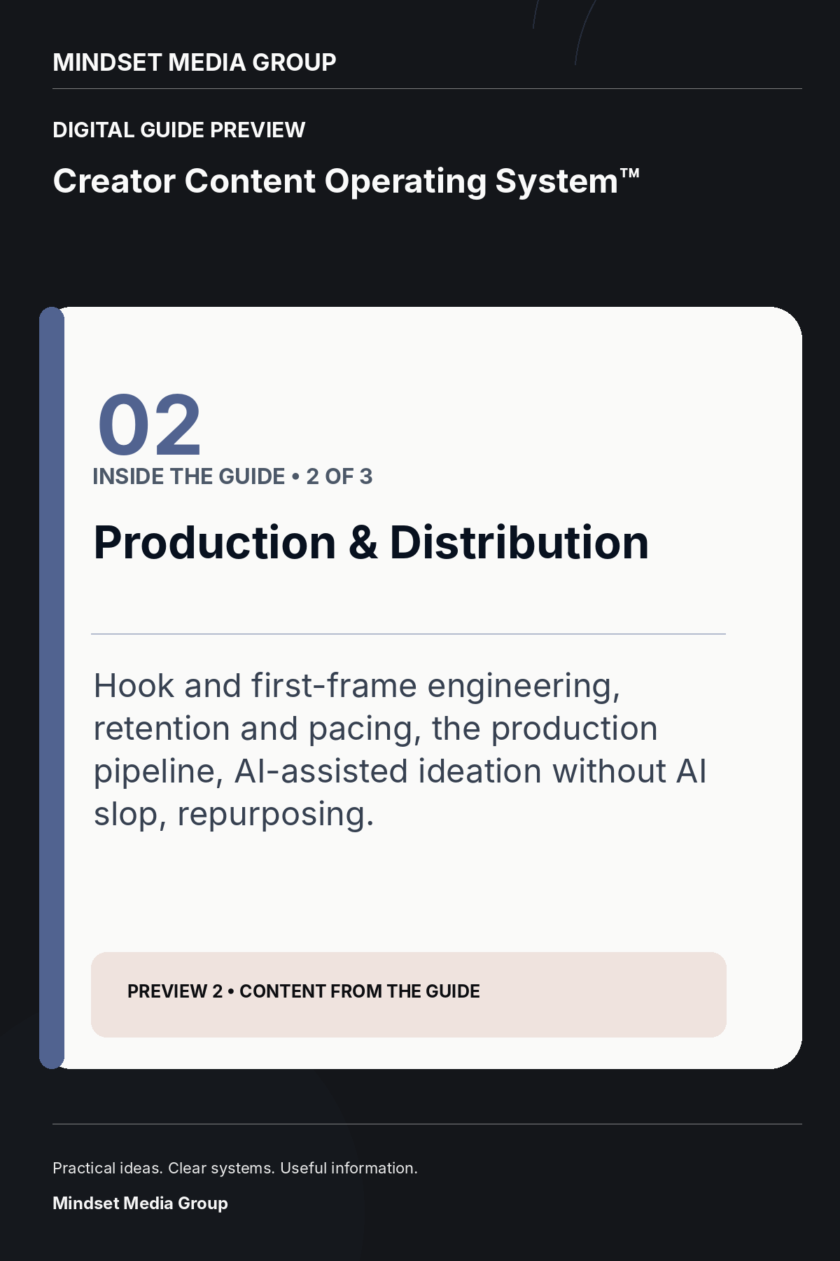 Creator Content Operating System™ — Preview 02 of 3 — content from the guide