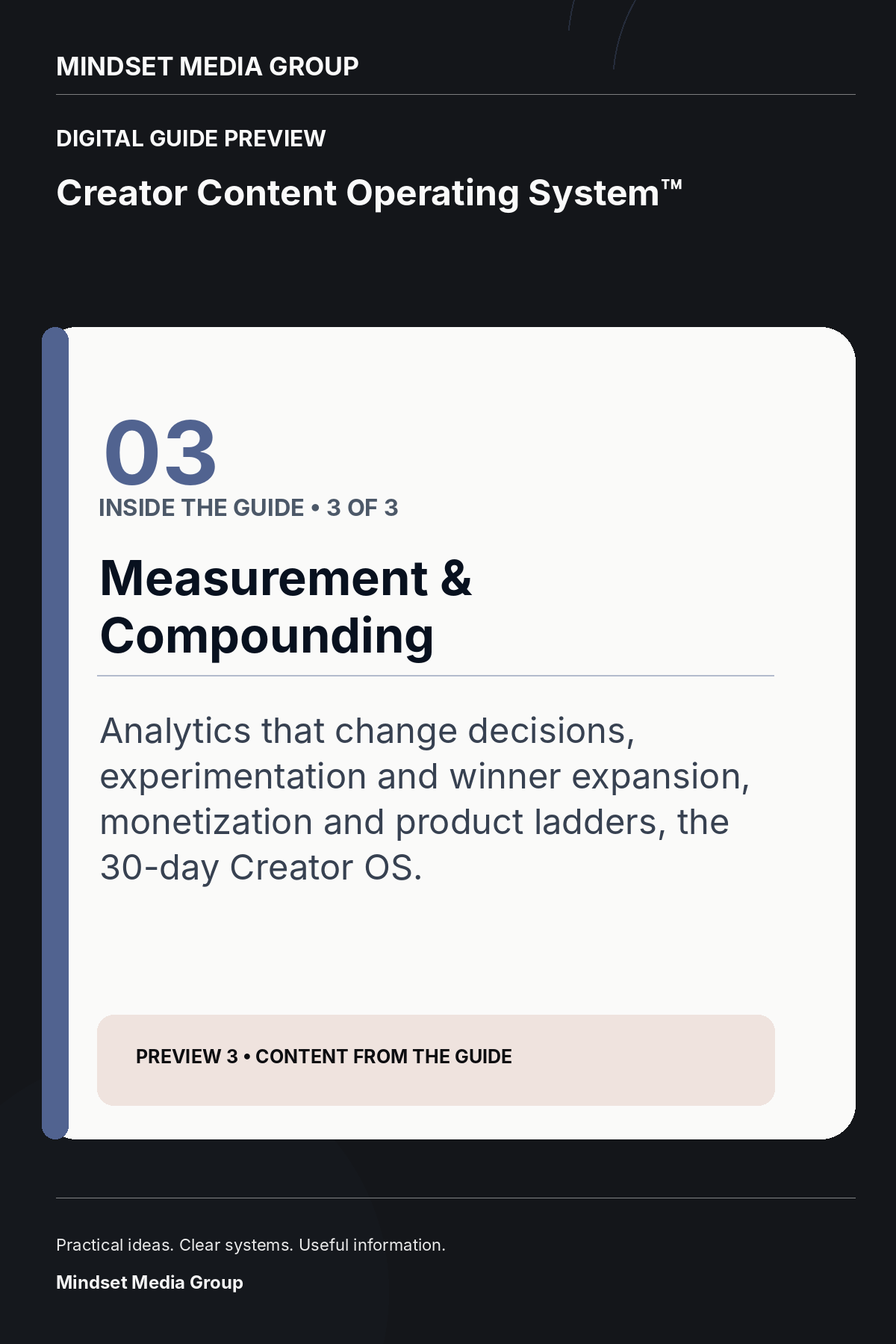 Creator Content Operating System™ — Preview 03 of 3 — content from the guide