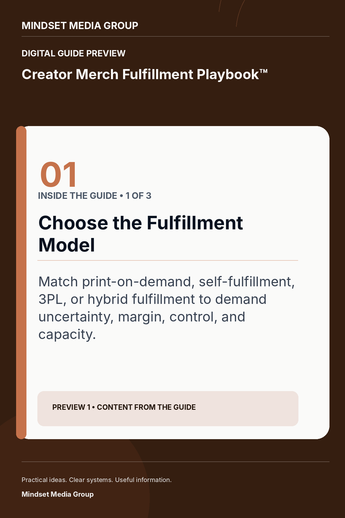 Creator Merch Fulfillment Playbook™ — Preview 01 of 3 — content from the guide