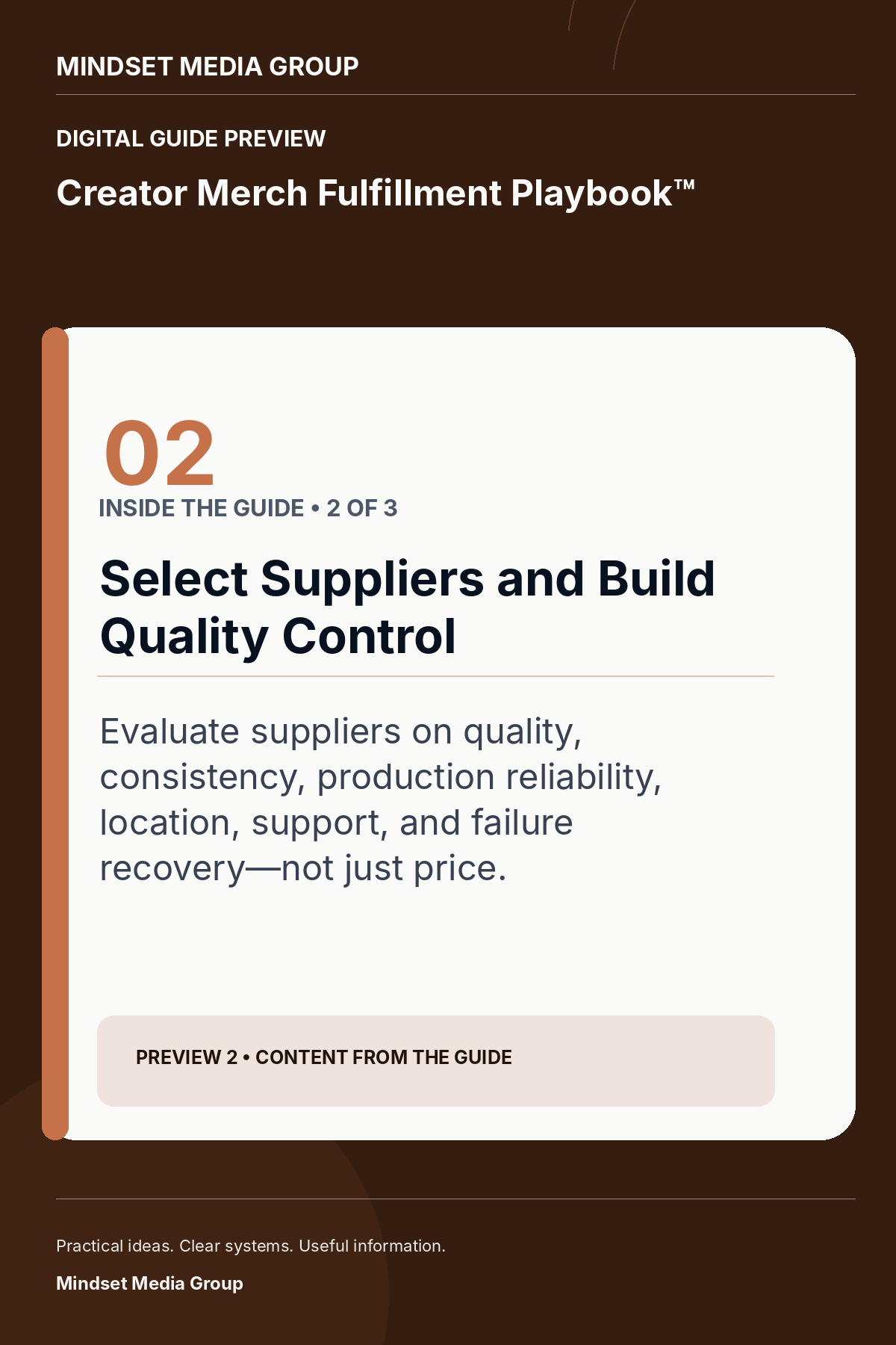 Creator Merch Fulfillment Playbook™ — Preview 02 of 3 — content from the guide