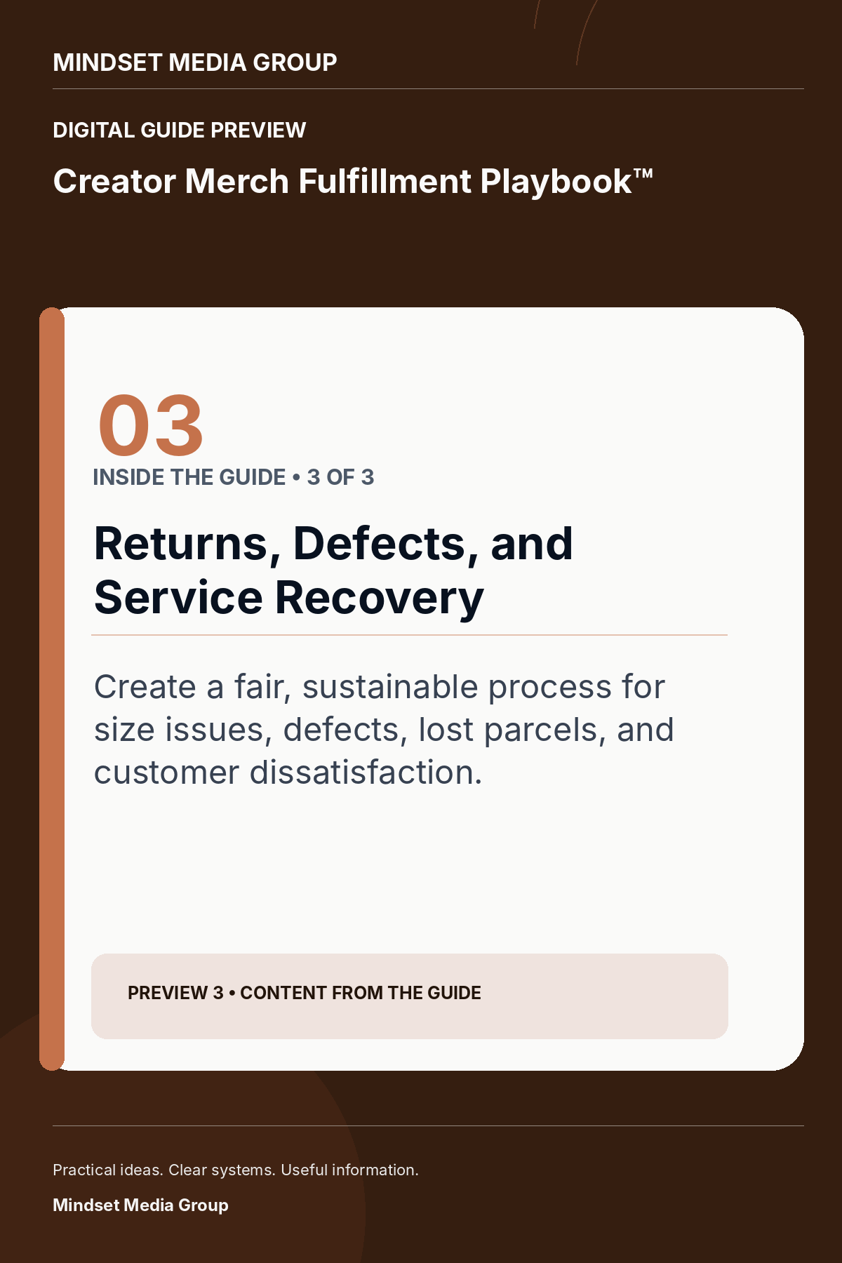 Creator Merch Fulfillment Playbook™ — Preview 03 of 3 — content from the guide