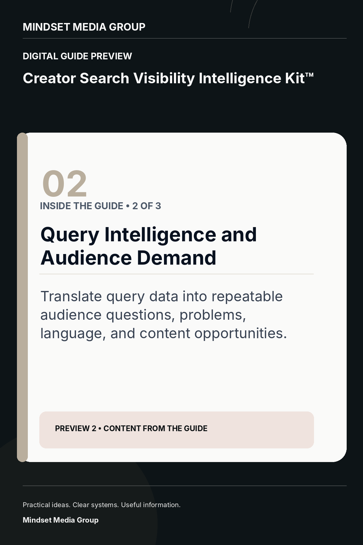 Creator Search Visibility Intelligence Kit™ — Preview 02 of 3 — content from the guide