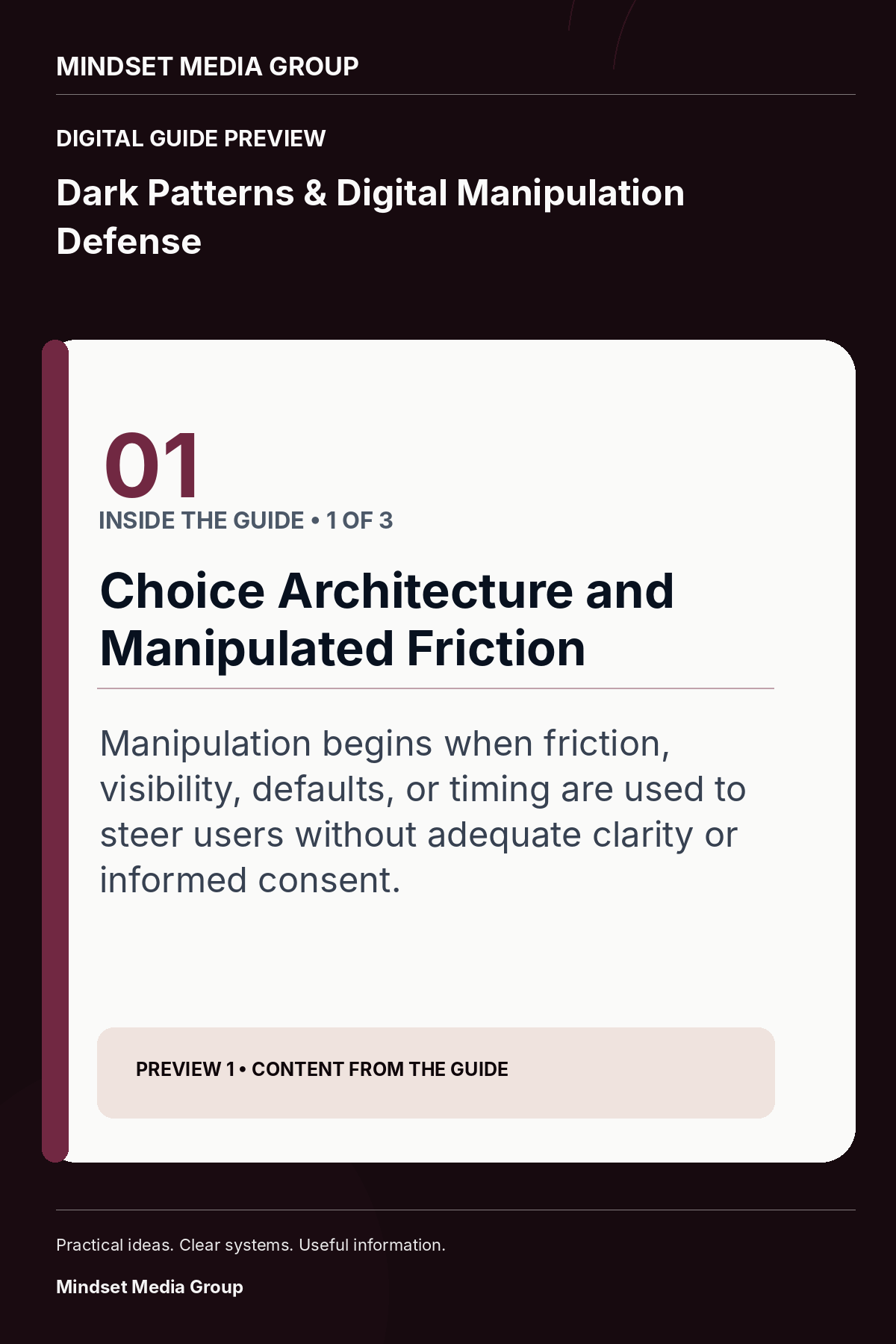 Dark Patterns & Digital Manipulation Defense — Preview 01 of 3 — content from the guide