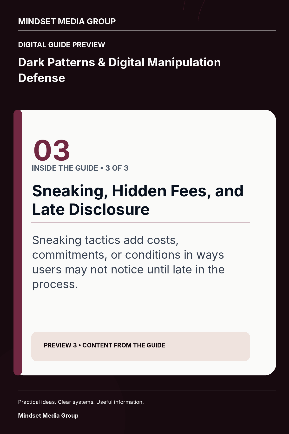 Dark Patterns & Digital Manipulation Defense — Preview 03 of 3 — content from the guide