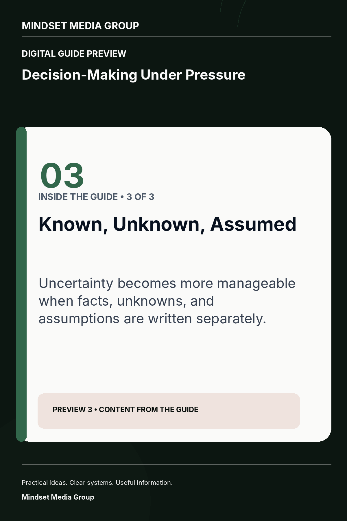 Decision-Making Under Pressure — Preview 03 of 3 — content from the guide