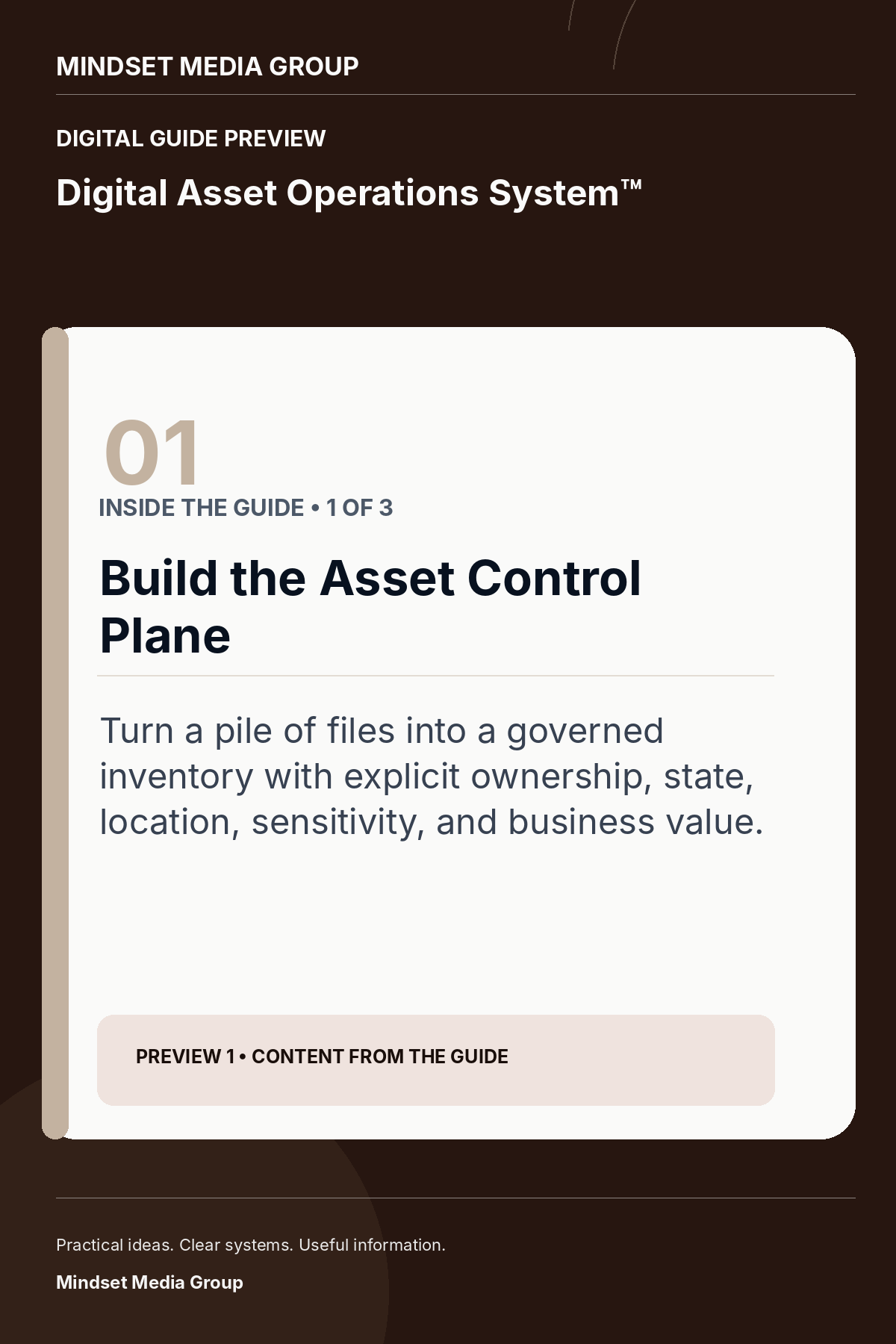 Digital Asset Operations System™ — Preview 01 of 3 — content from the guide