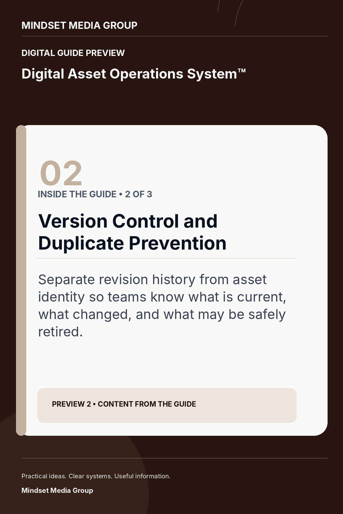 Digital Asset Operations System™ — Preview 02 of 3 — content from the guide