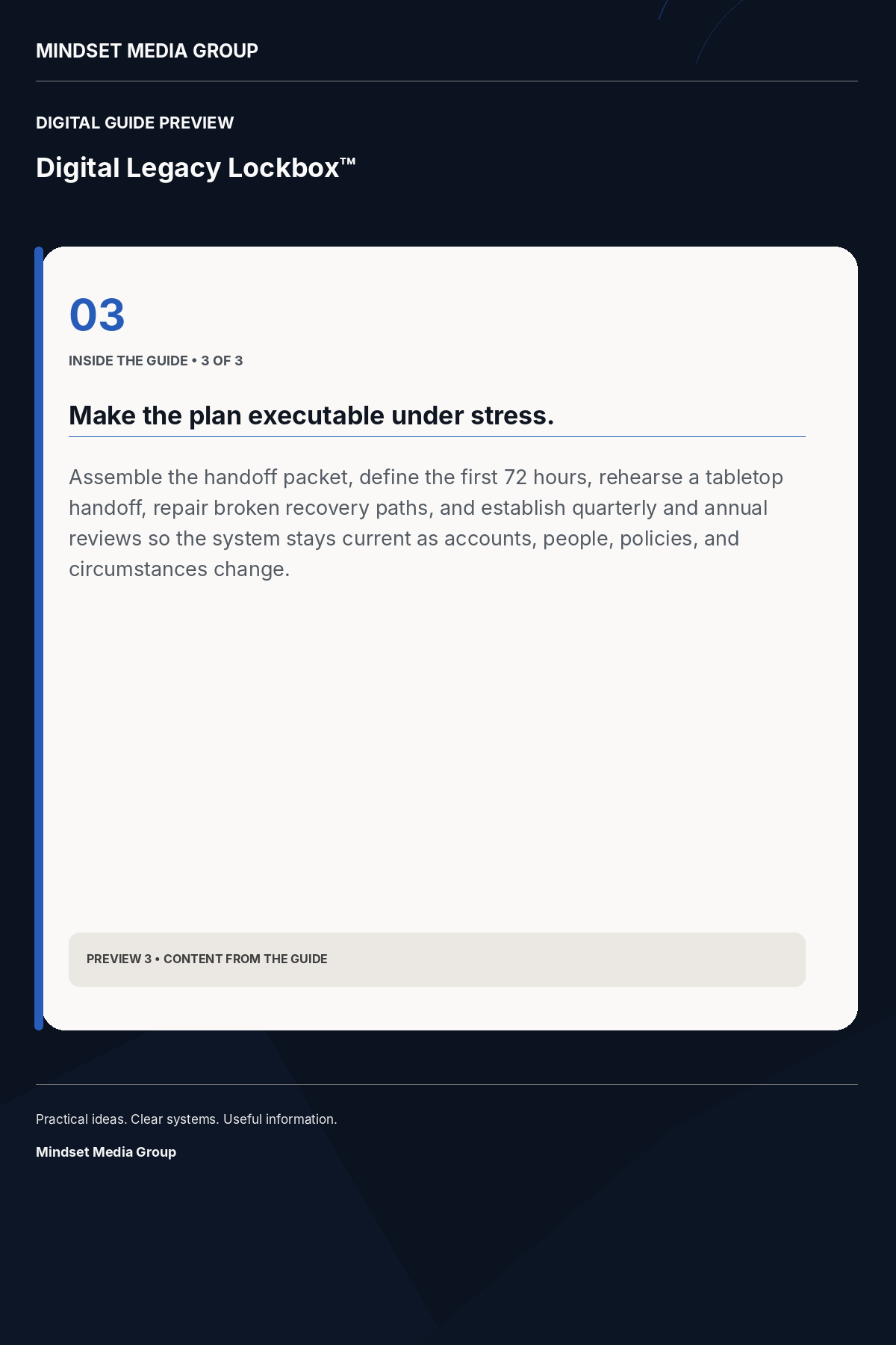 Digital Legacy Lockbox™ — Preview 03 of 3 — content from the guide
