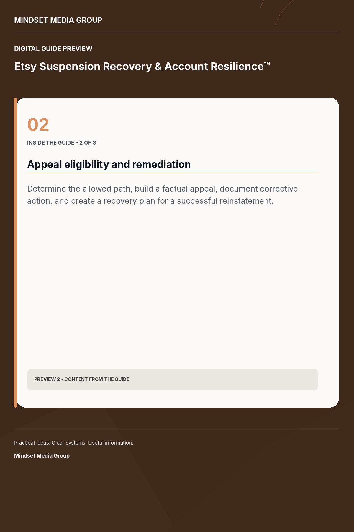 Etsy Suspension Recovery & Account Resilience™ — Preview 02 of 3 — content from the guide