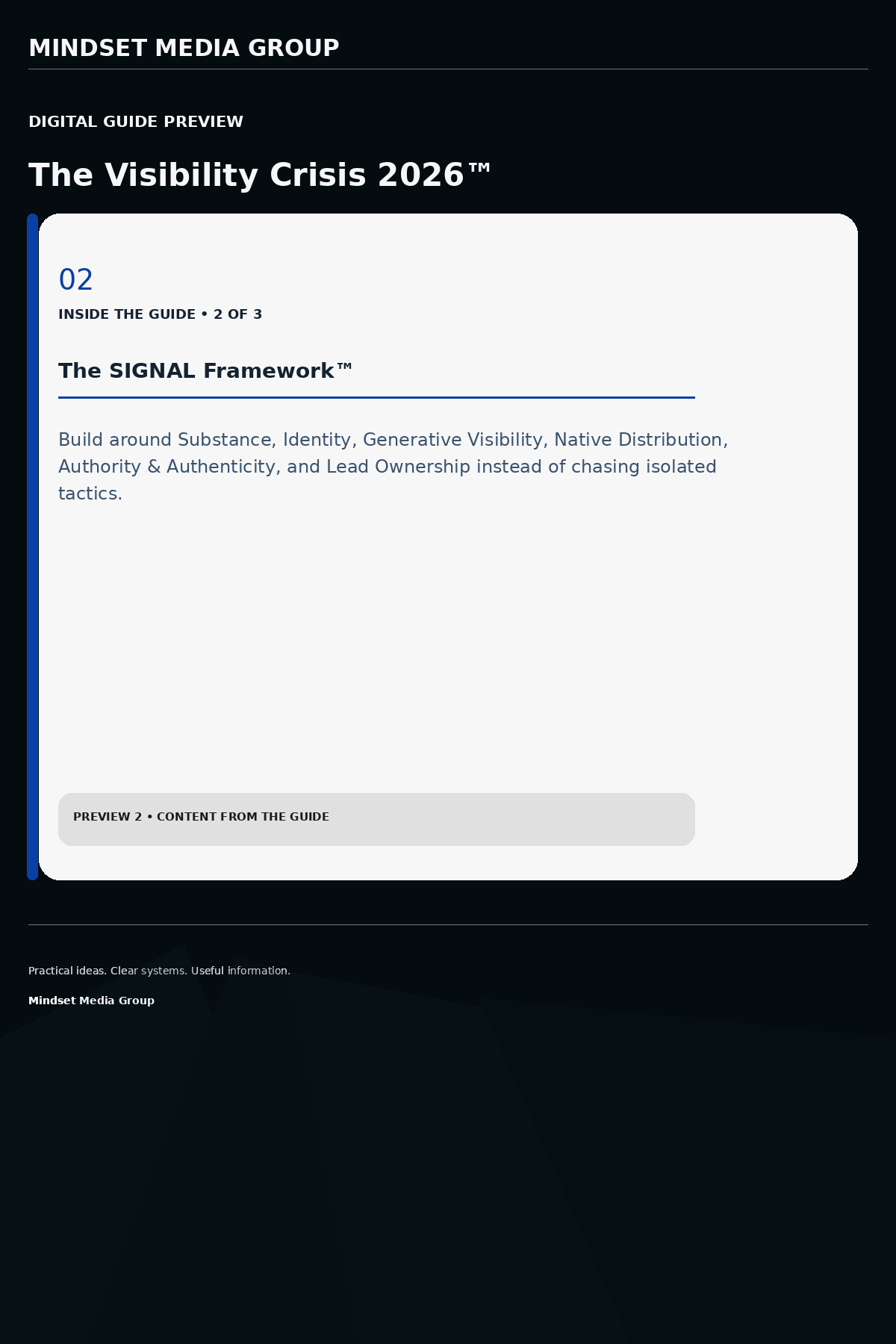 The Visibility Crisis 2026™ — Preview 02 of 3 — content from the guide