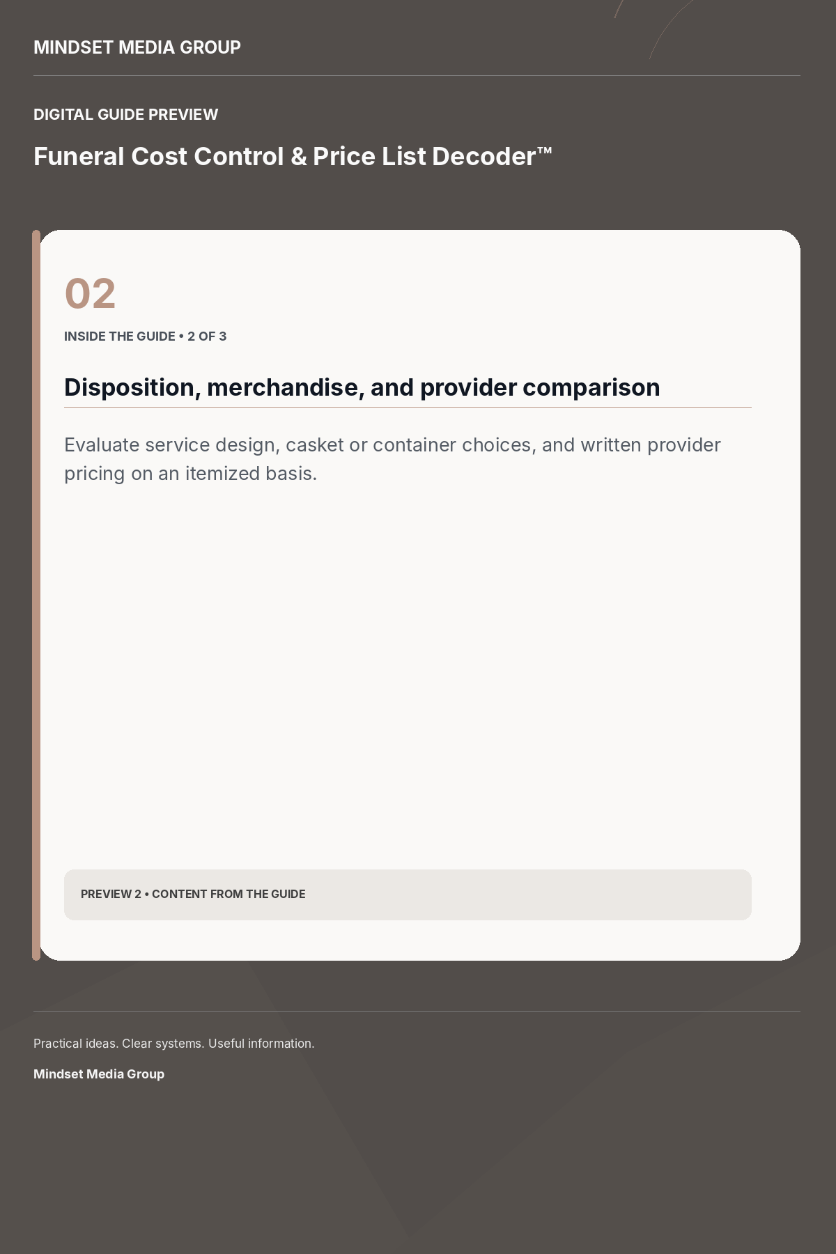 Funeral Cost Control & Price List Decoder™ — Preview 02 of 3 — content from the guide