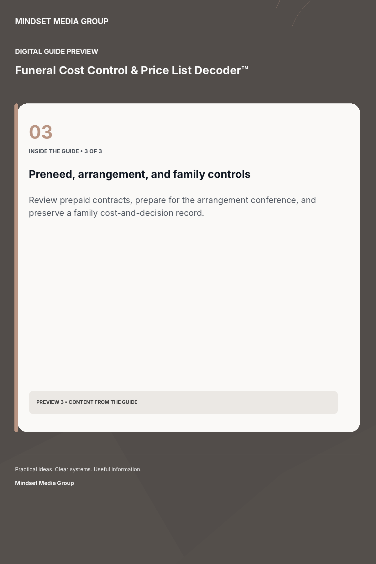Funeral Cost Control & Price List Decoder™ — Preview 03 of 3 — content from the guide