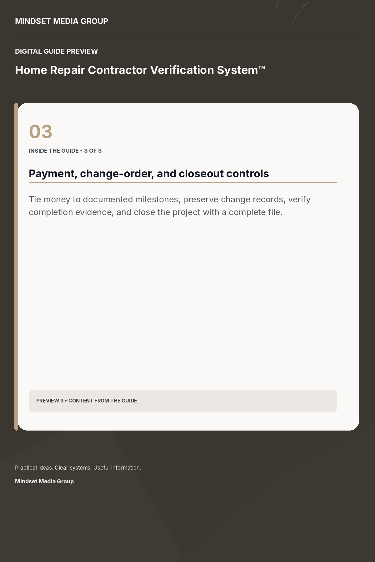 Home Repair Contractor Verification System™ — Preview 03 of 3 — content from the guide
