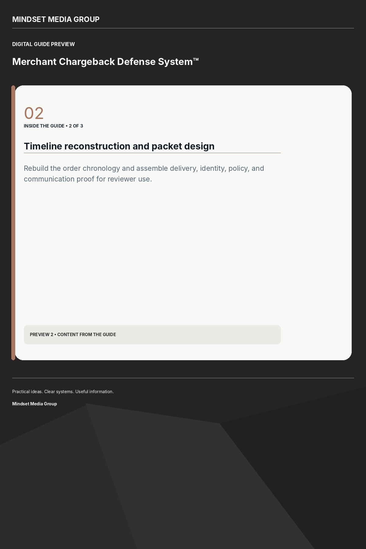 Merchant Chargeback Defense System™ — Preview 02 of 3 — content from the guide