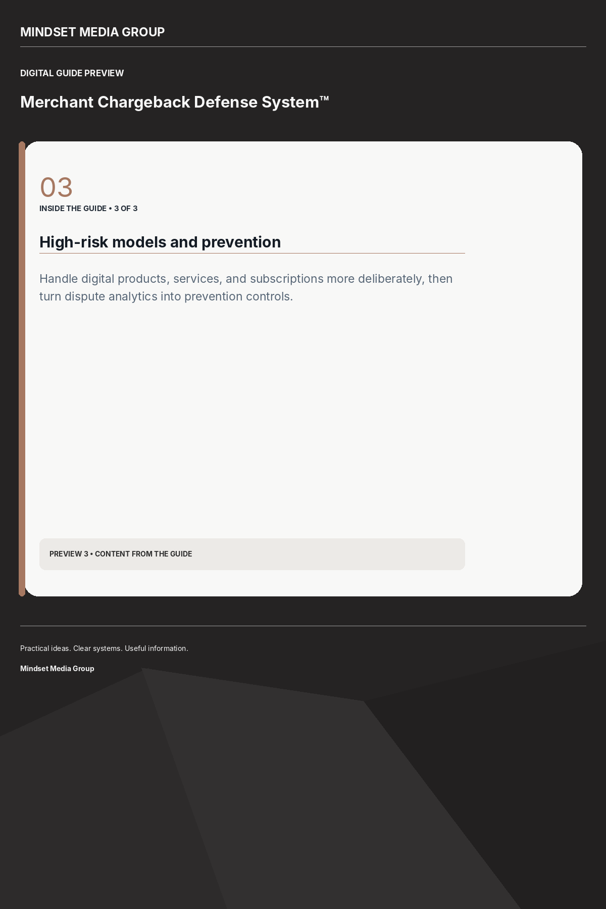 Merchant Chargeback Defense System™ — Preview 03 of 3 — content from the guide