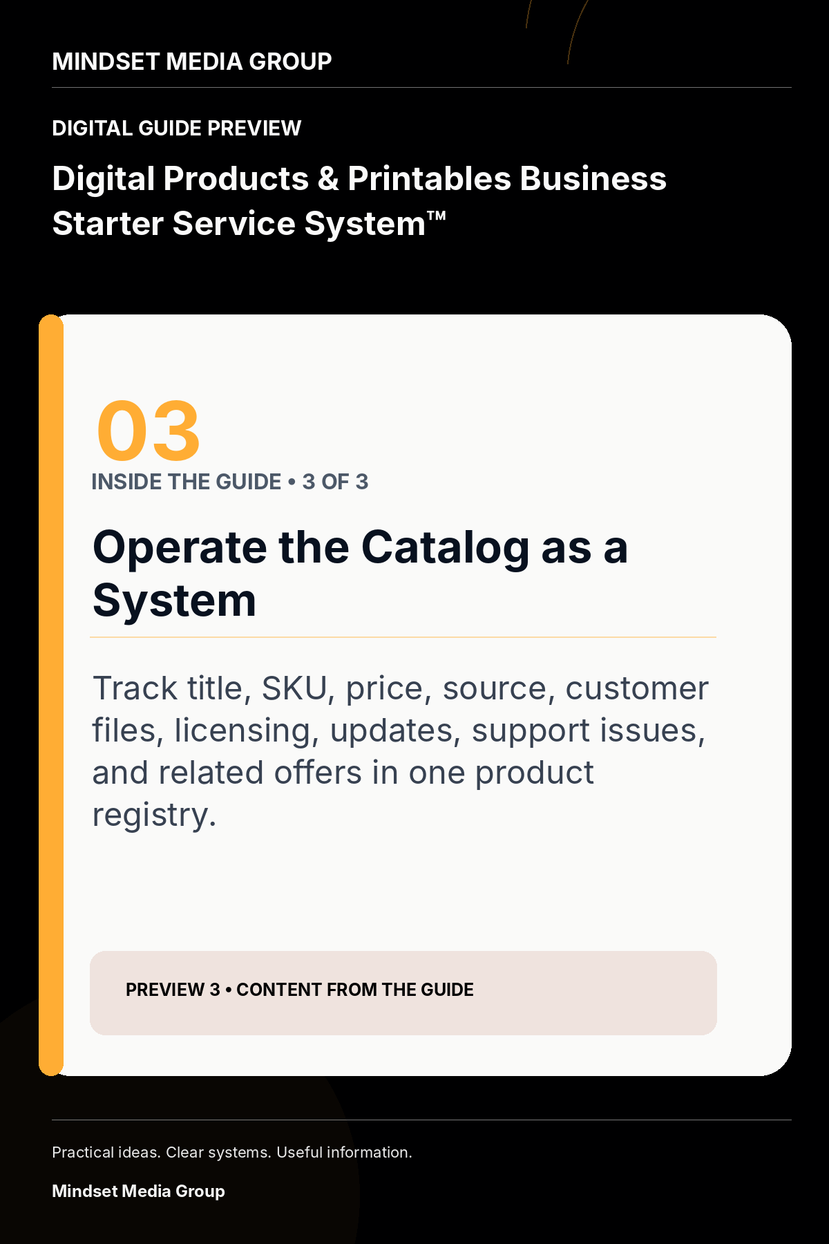 Digital Products & Printables Business Starter Service System™ — Preview 03 of 3 — content from the guide