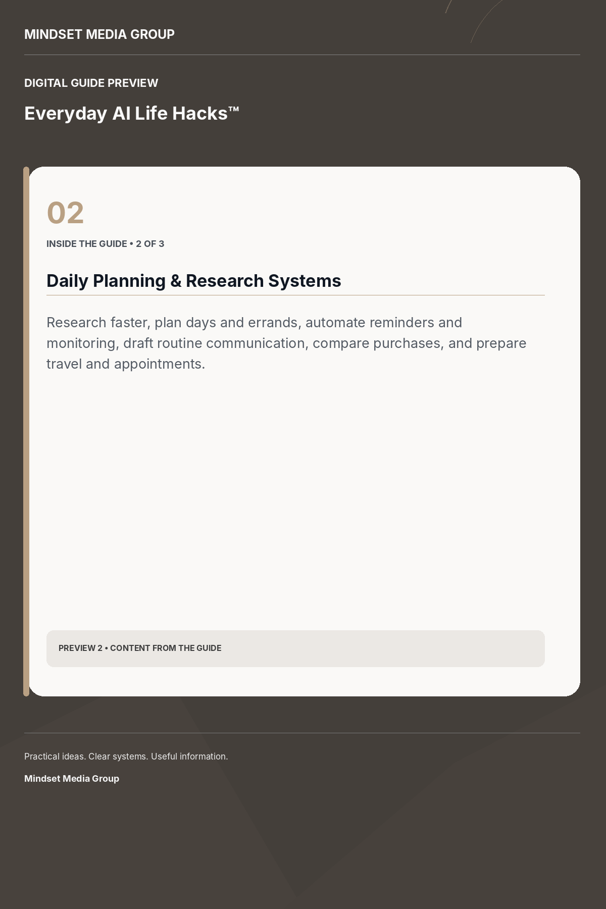 Everyday AI Life Hacks™ — Preview 02 of 3 — content from the guide