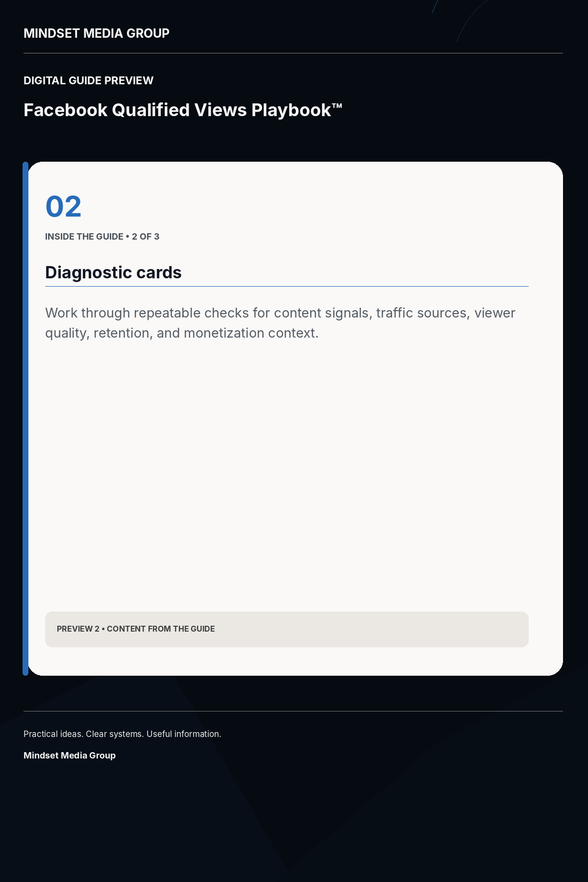Facebook Qualified Views Playbook™ — Preview 02 of 3 — content from the guide