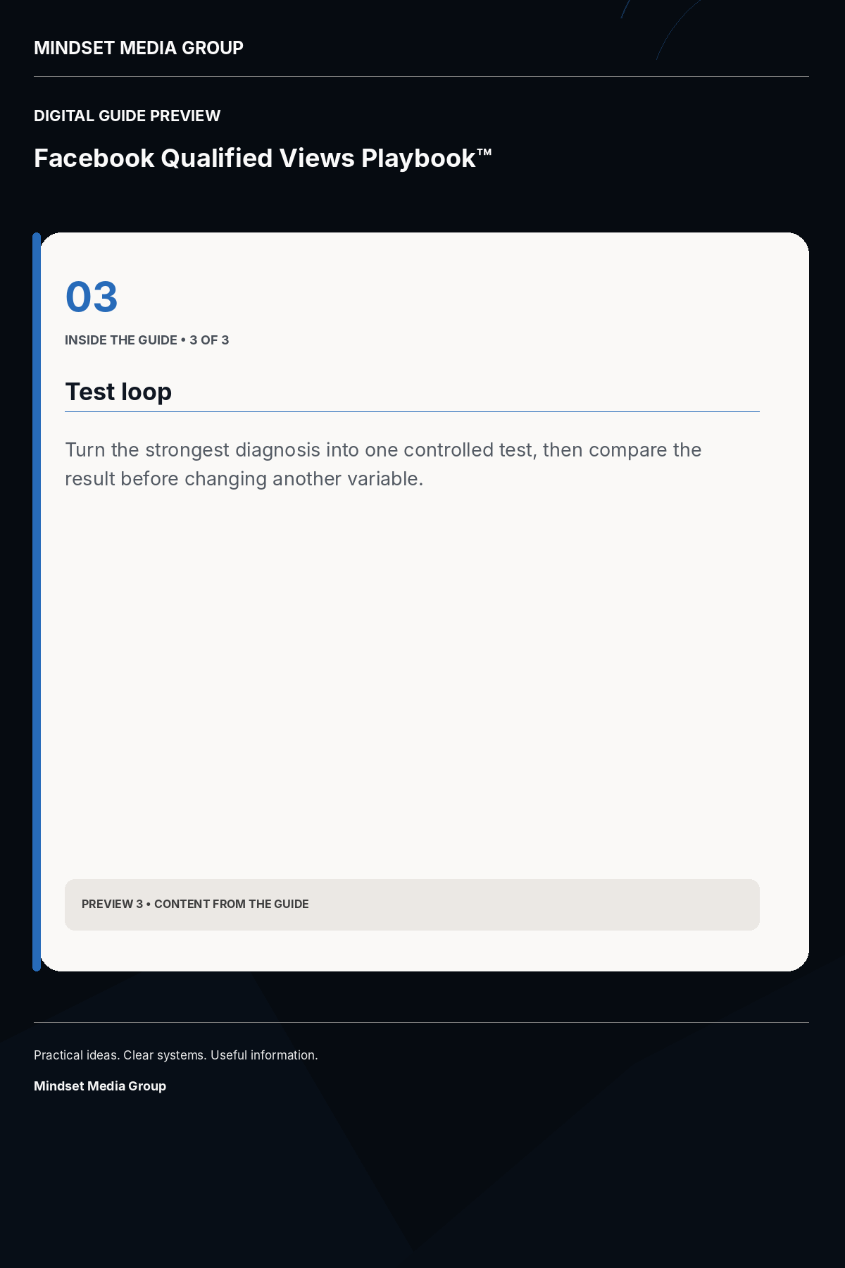 Facebook Qualified Views Playbook™ — Preview 03 of 3 — content from the guide