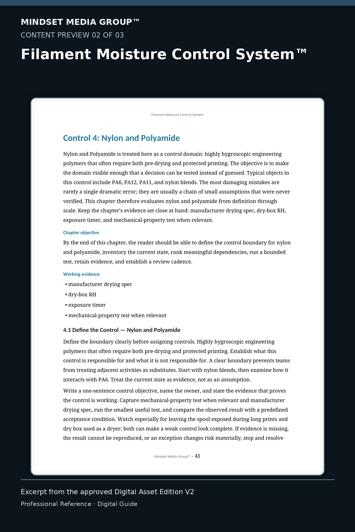 Filament Moisture Control System™ — Preview 02 of 3 — content from the guide