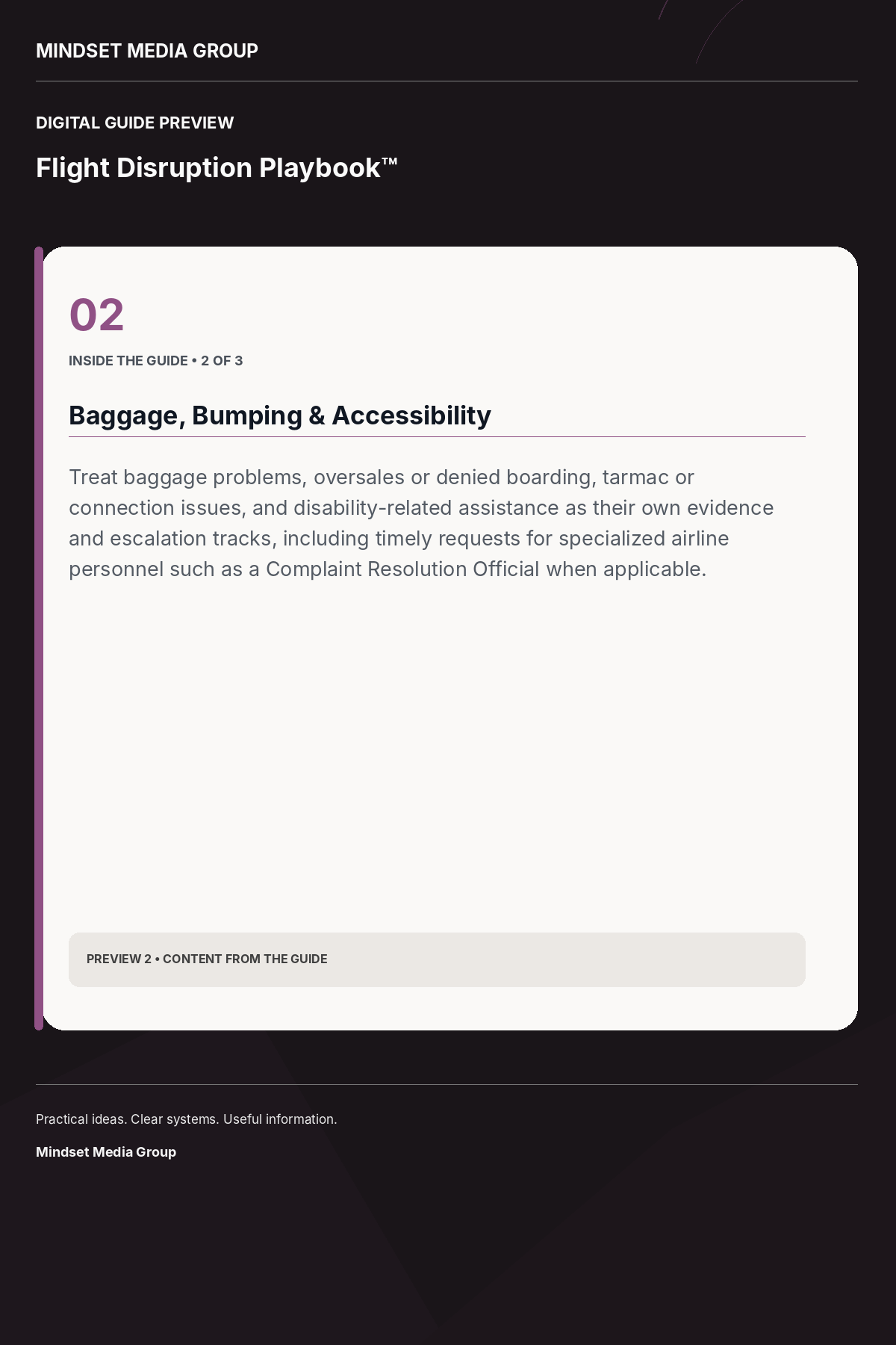 Flight Disruption Playbook™ — Preview 02 of 3 — content from the guide