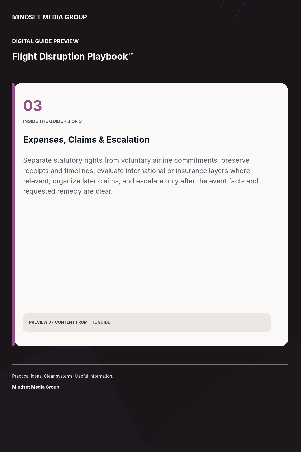 Flight Disruption Playbook™ — Preview 03 of 3 — content from the guide