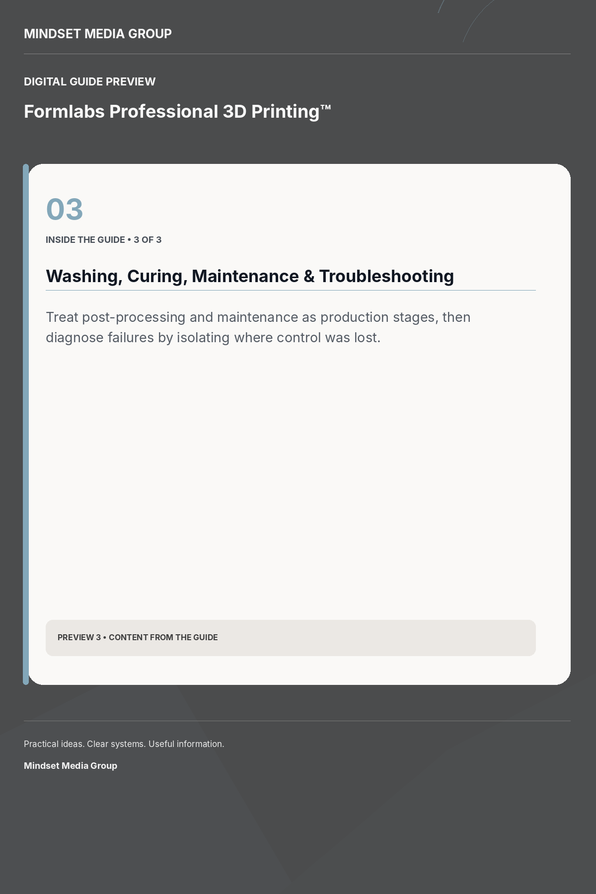 Formlabs Professional 3D Printing™ — Preview 03 of 3 — content from the guide