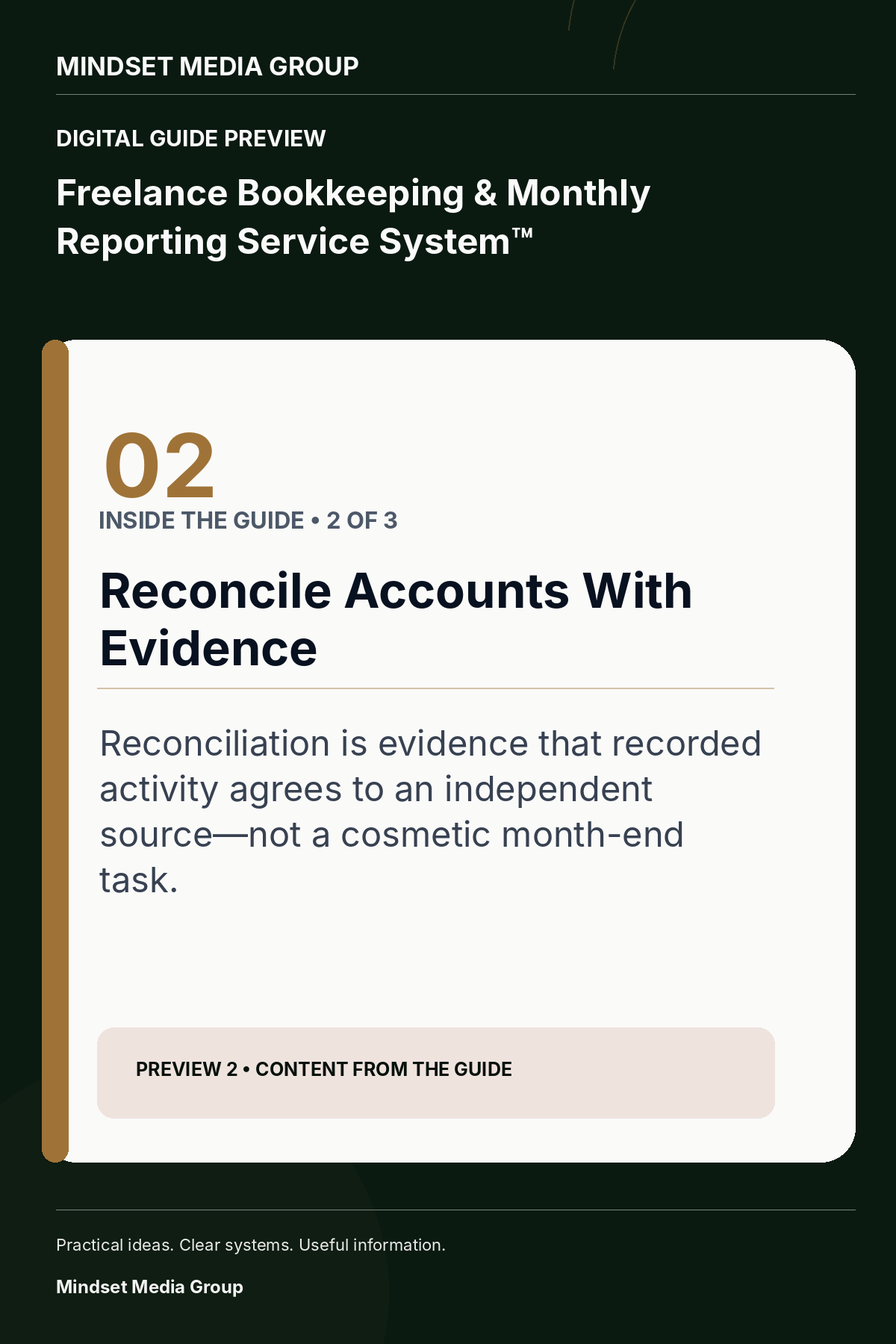 Freelance Bookkeeping & Monthly Reporting Service System™ — Preview 02 of 3 — content from the guide