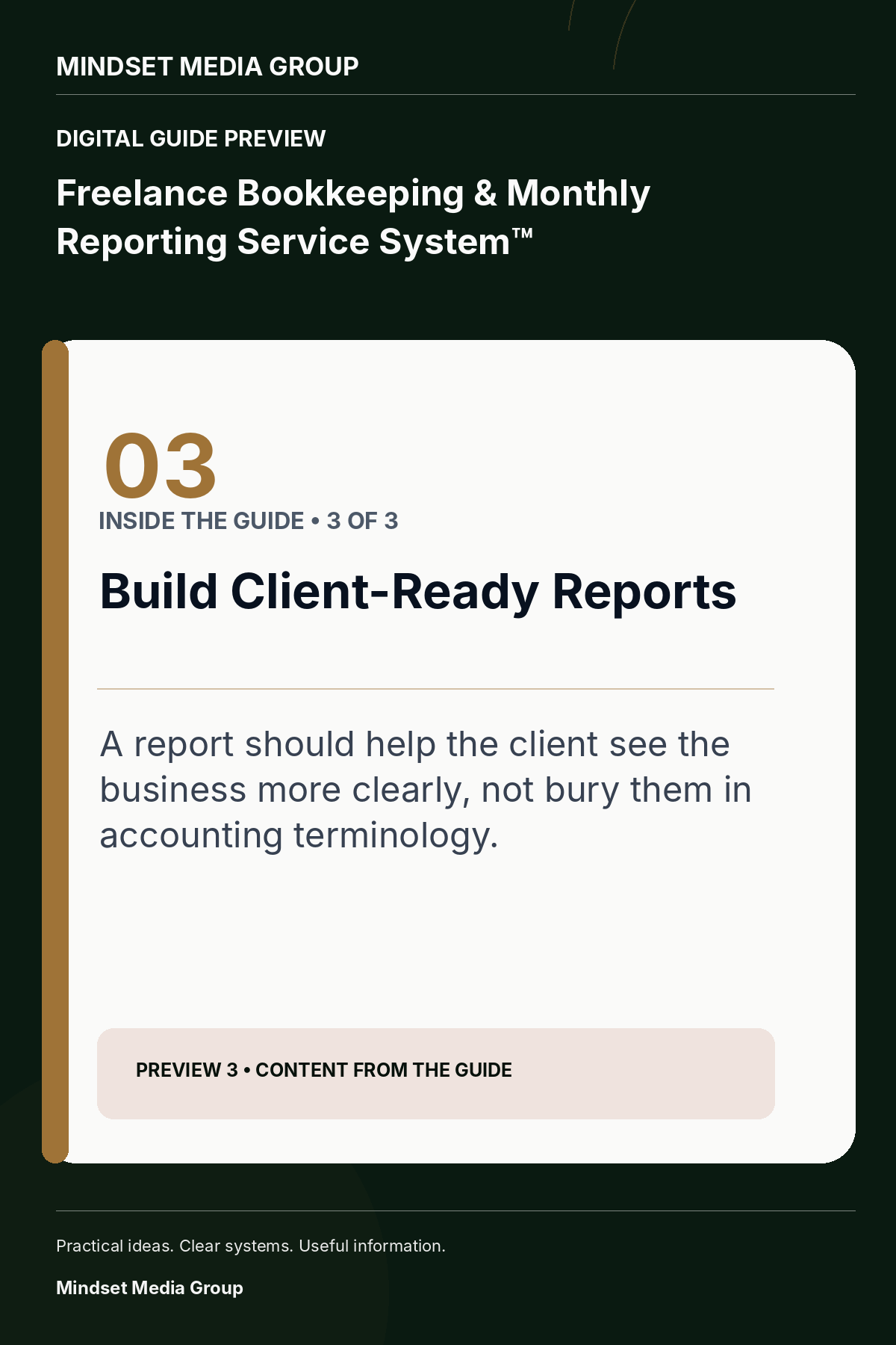 Freelance Bookkeeping & Monthly Reporting Service System™ — Preview 03 of 3 — content from the guide
