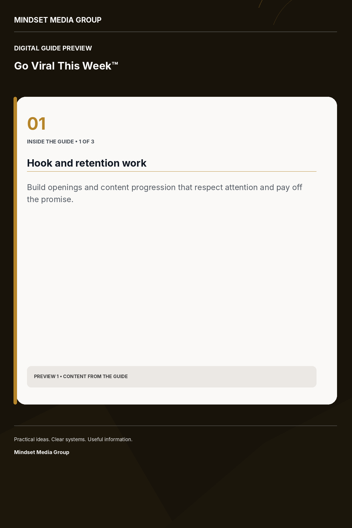 Go Viral This Week™ — Preview 01 of 3 — content from the guide