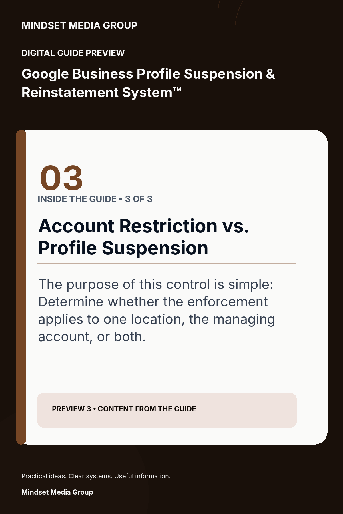 Google Business Profile Suspension & Reinstatement System™ — Preview 03 of 3 — content from the guide