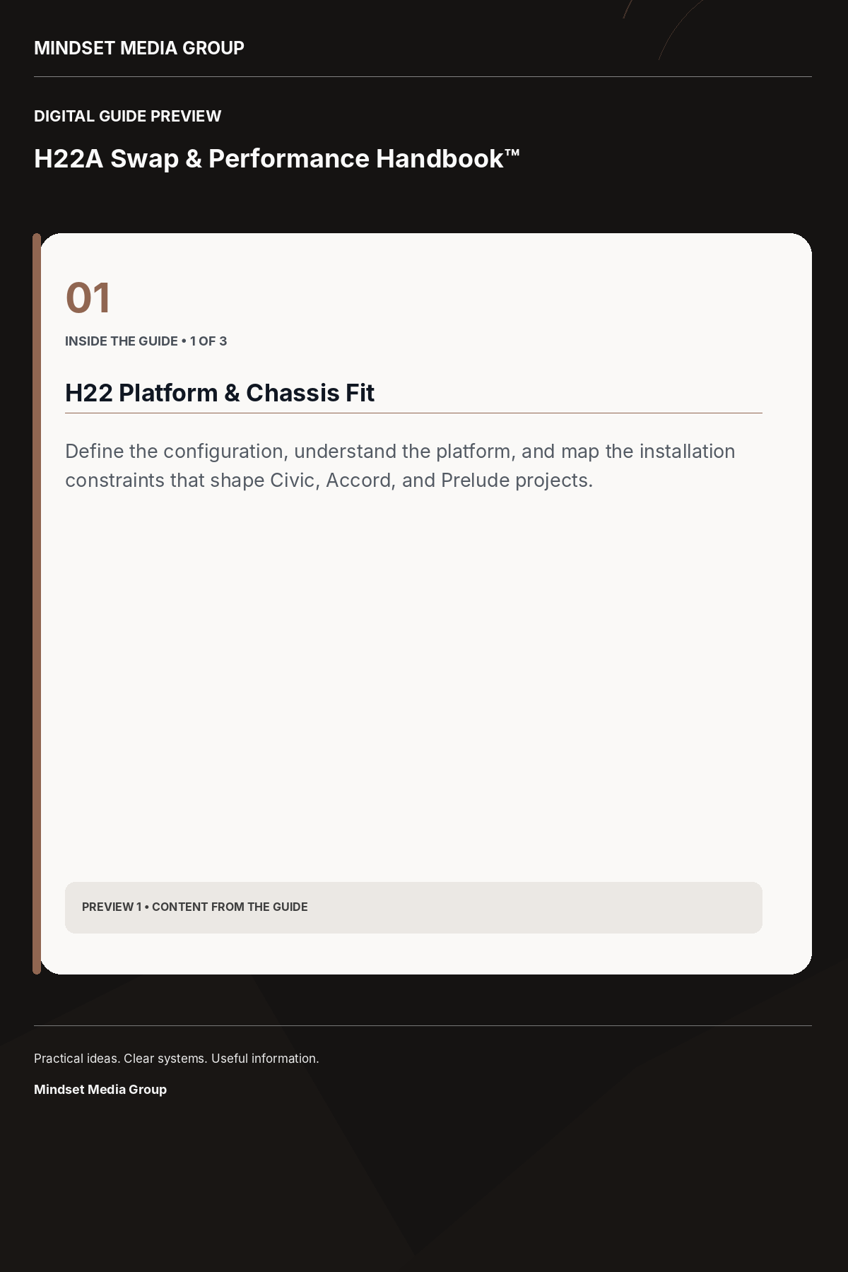 H22A Swap & Performance Handbook™ — Preview 01 of 3 — content from the guide