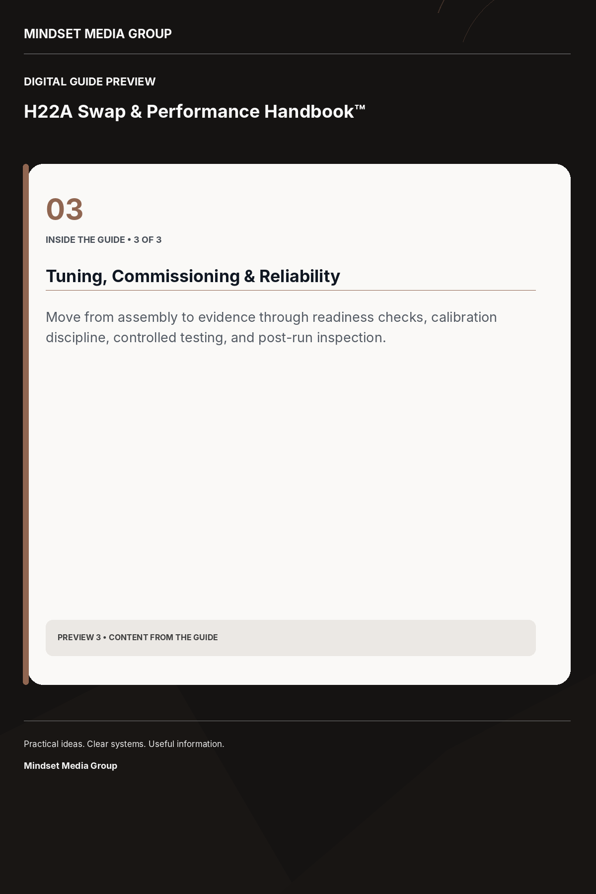 H22A Swap & Performance Handbook™ — Preview 03 of 3 — content from the guide