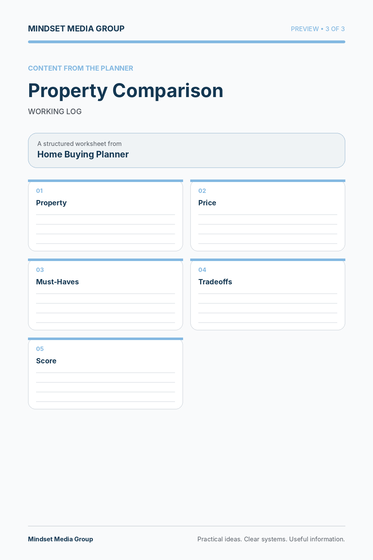Home Buying Planner — Preview 03 of 3 — content from the guide