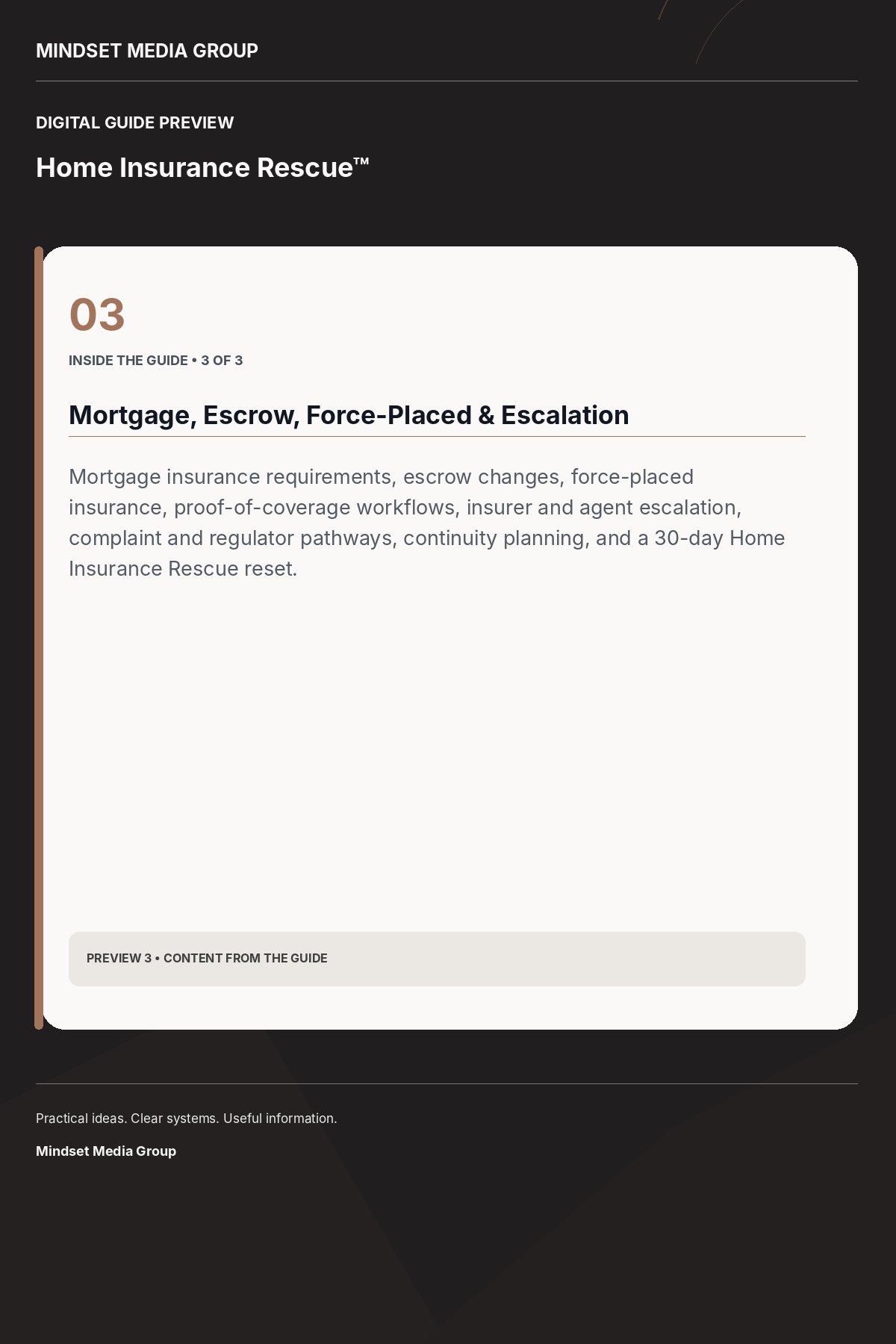 Home Insurance Rescue™ — Preview 03 of 3 — content from the guide