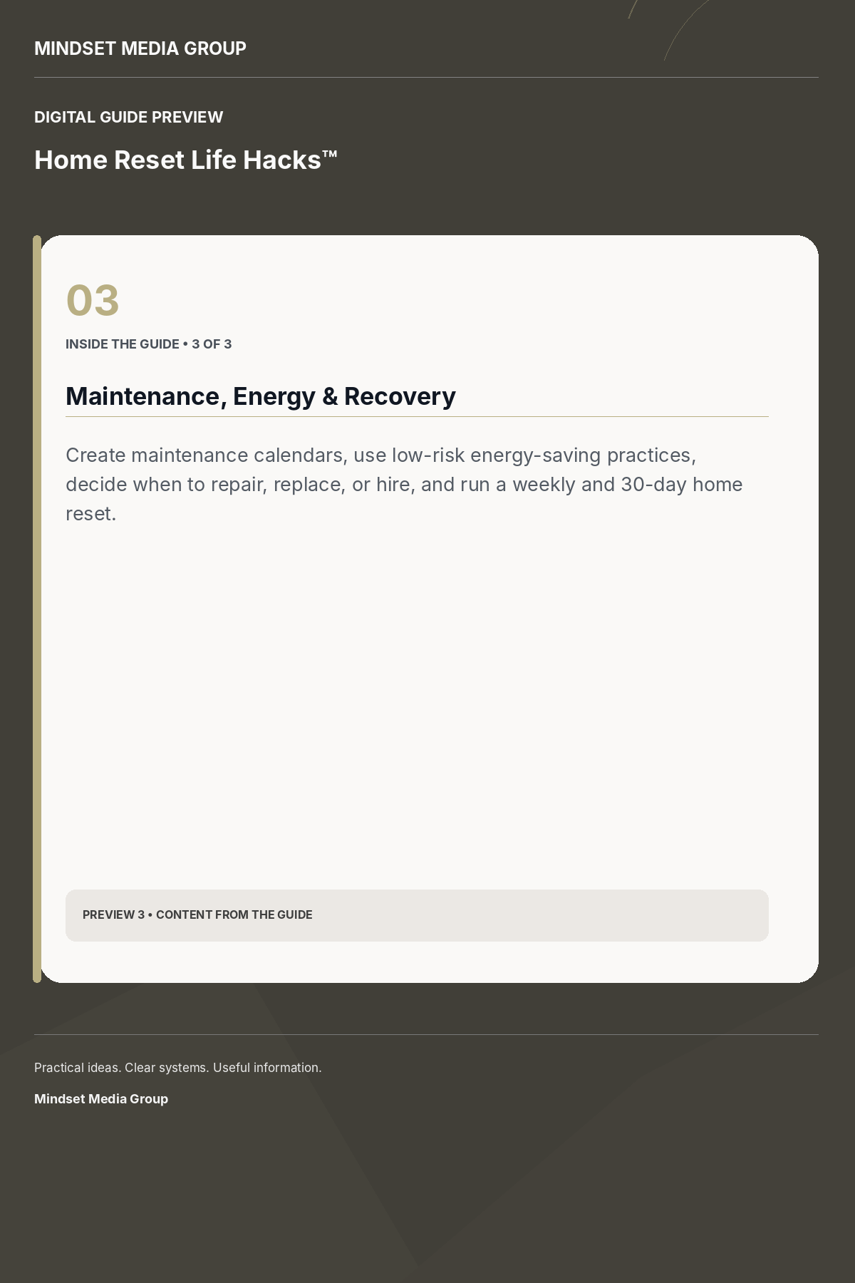 Home Reset Life Hacks™ — Preview 03 of 3 — content from the guide