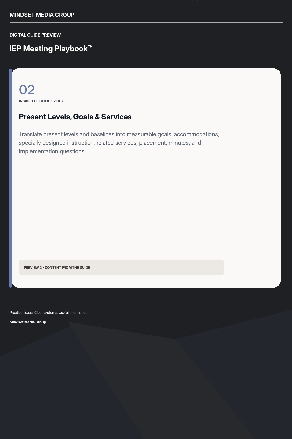 IEP Meeting Playbook™ — Preview 02 of 3 — content from the guide