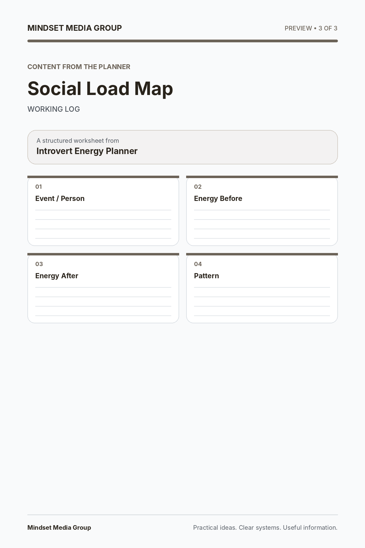 Introvert Energy Planner — Preview 03 of 3 — content from the guide