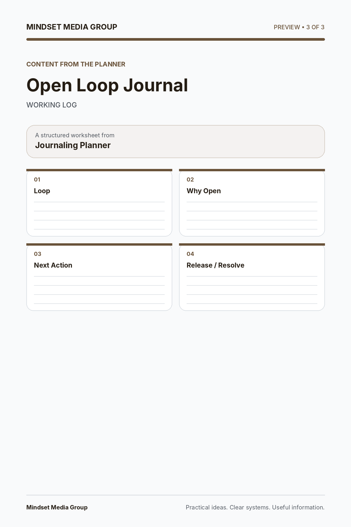 Journaling Planner — Preview 03 of 3 — content from the guide