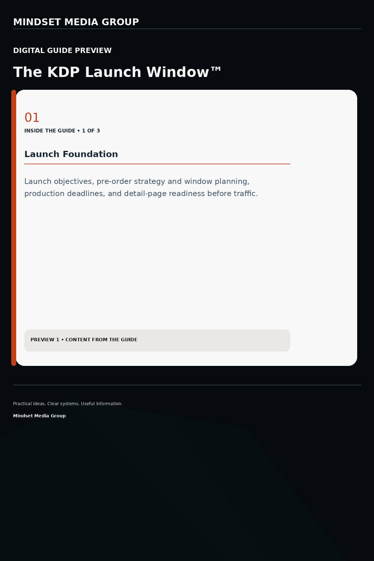 The KDP Launch Window™ — Preview 01 of 3 — content from the guide