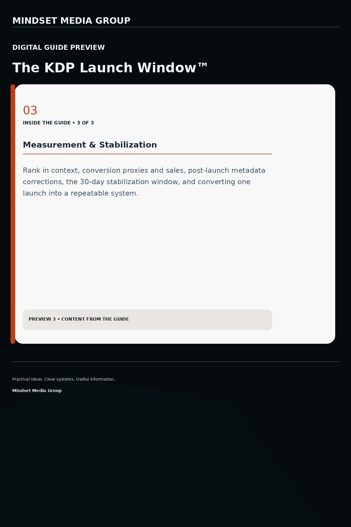 The KDP Launch Window™ — Preview 03 of 3 — content from the guide