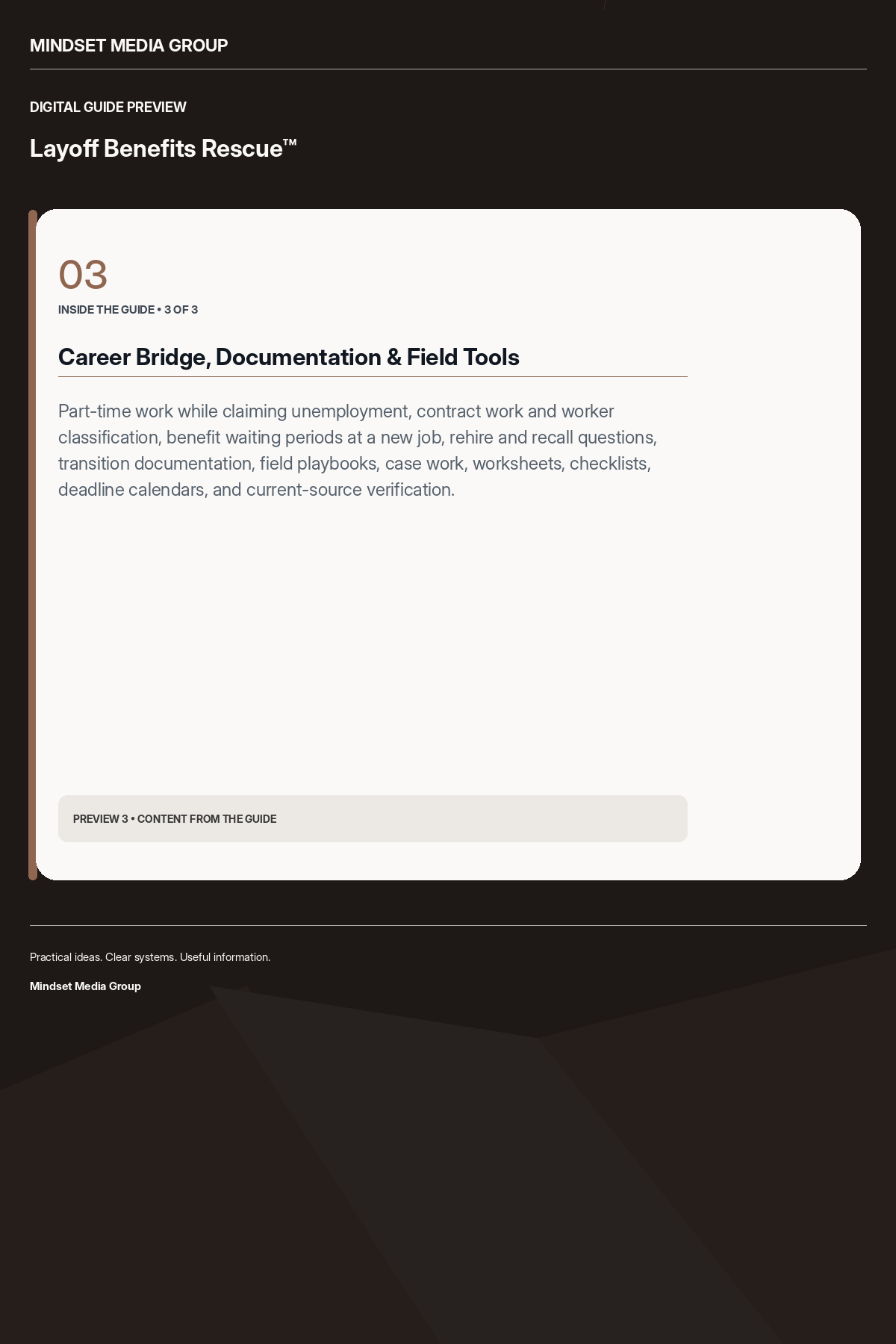 Layoff Benefits Rescue™ — Preview 03 of 3 — content from the guide