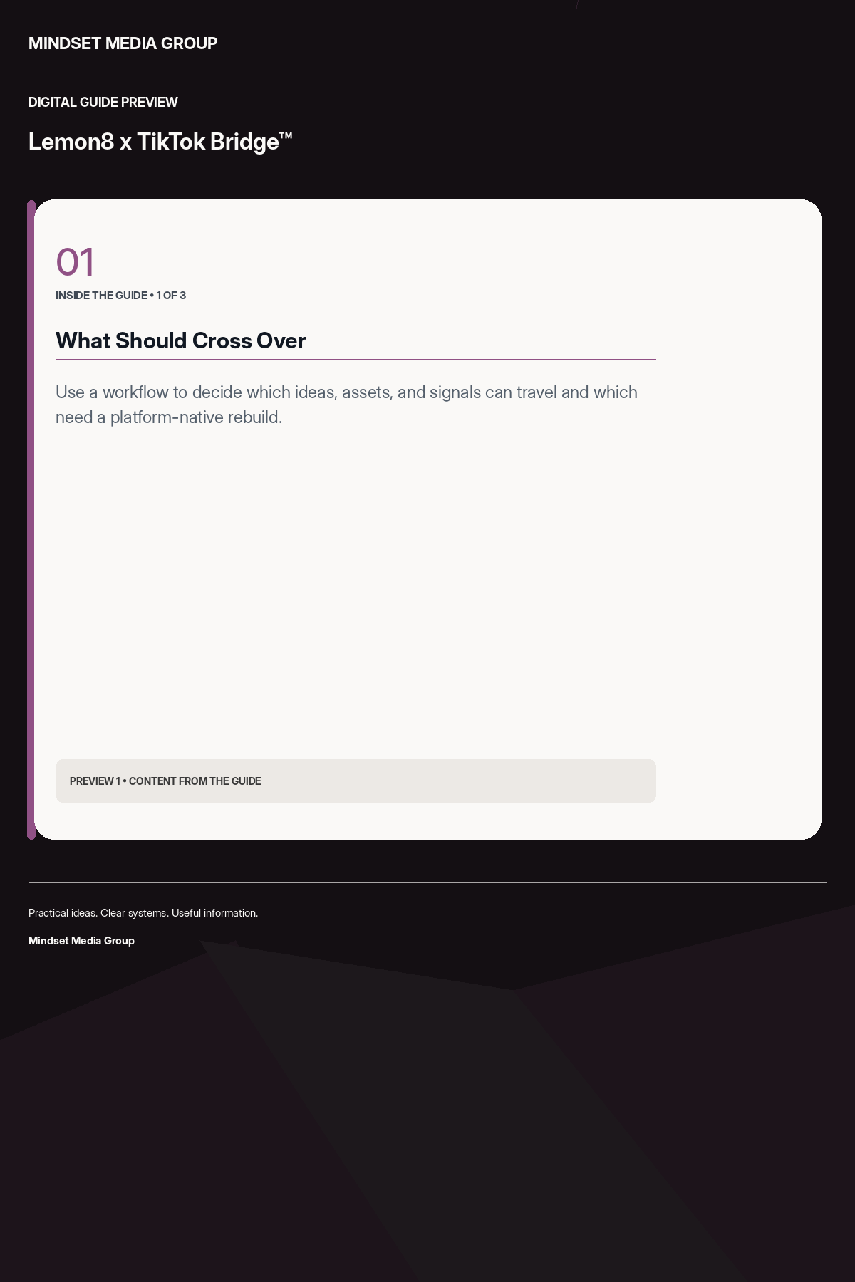 Lemon8 x TikTok Bridge™ — Preview 01 of 3 — content from the guide