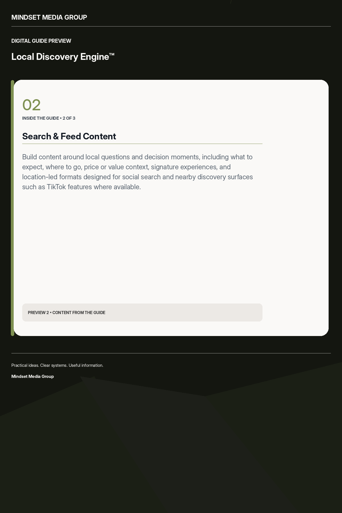 Local Discovery Engine™ — Preview 02 of 3 — content from the guide